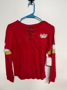NFL team apparel girl 49er long sleeve shirt size 10/12